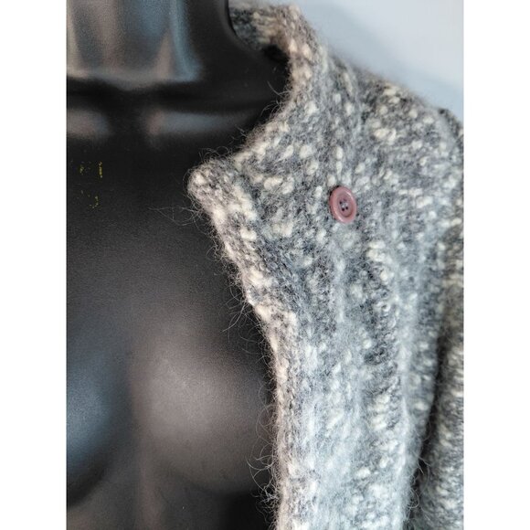 L.B. Diffusion Women's Mohair Wool Blend Long Open Cardigan Coat Size M - Picture 8 of 10